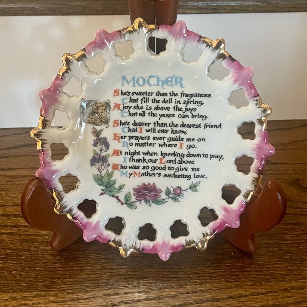 “Mother” Wall Hanging China Plate